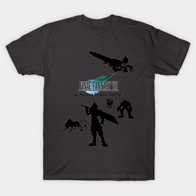 Final Fantasy VII - Who was in your party? (Barret & Red XIII V2) T-Shirt by cmarabate